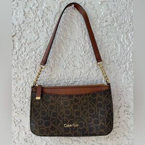 Calvin Klein Monogram shoulder bag faux leather